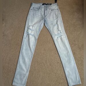Hollister Light Blue Stacked Skinny Jeans